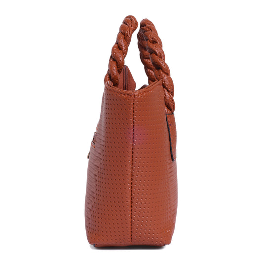 Woven Wedge Tan Brown