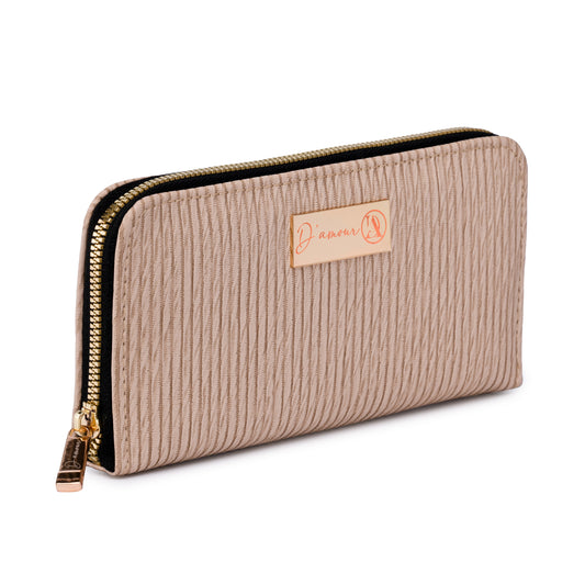 Groove Clutch Beige