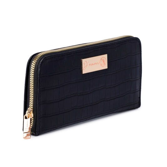 Croco Clutch Black
