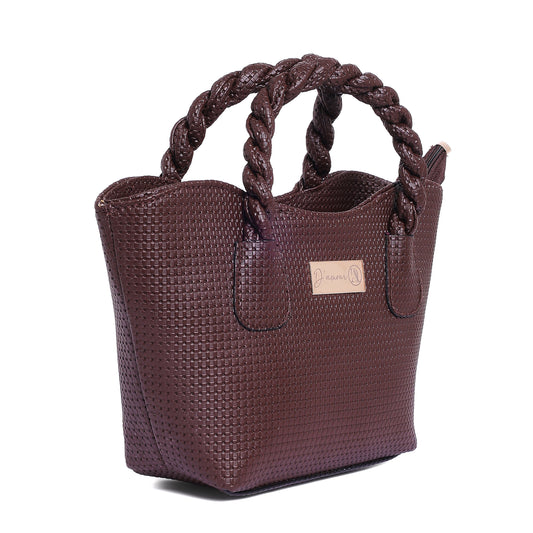 Woven Wedge Dark Brown