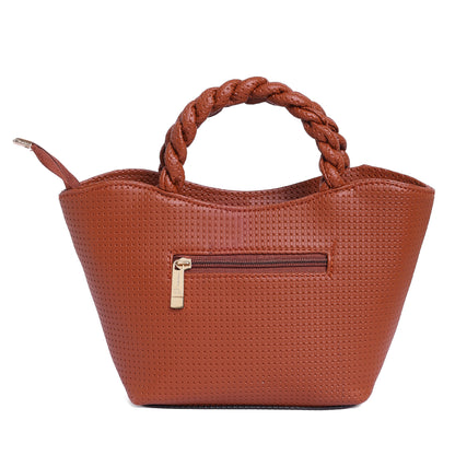 Woven Wedge Tan Brown