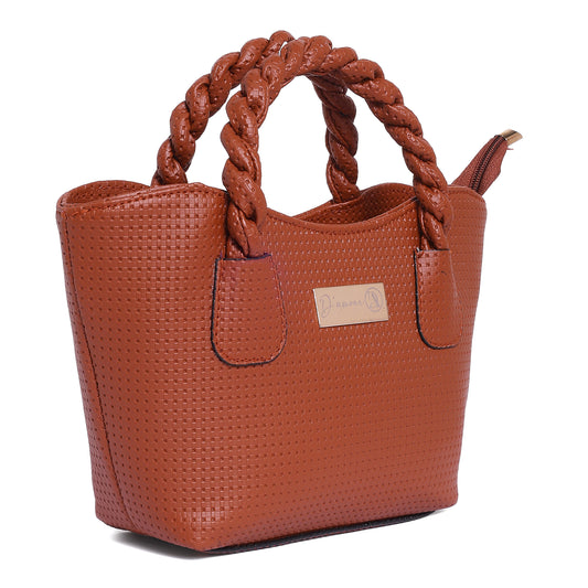 Woven Wedge Tan Brown
