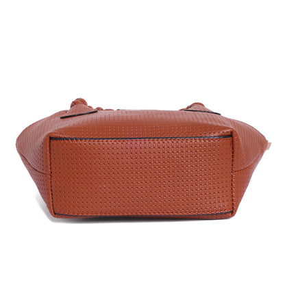 Woven Wedge Tan Brown