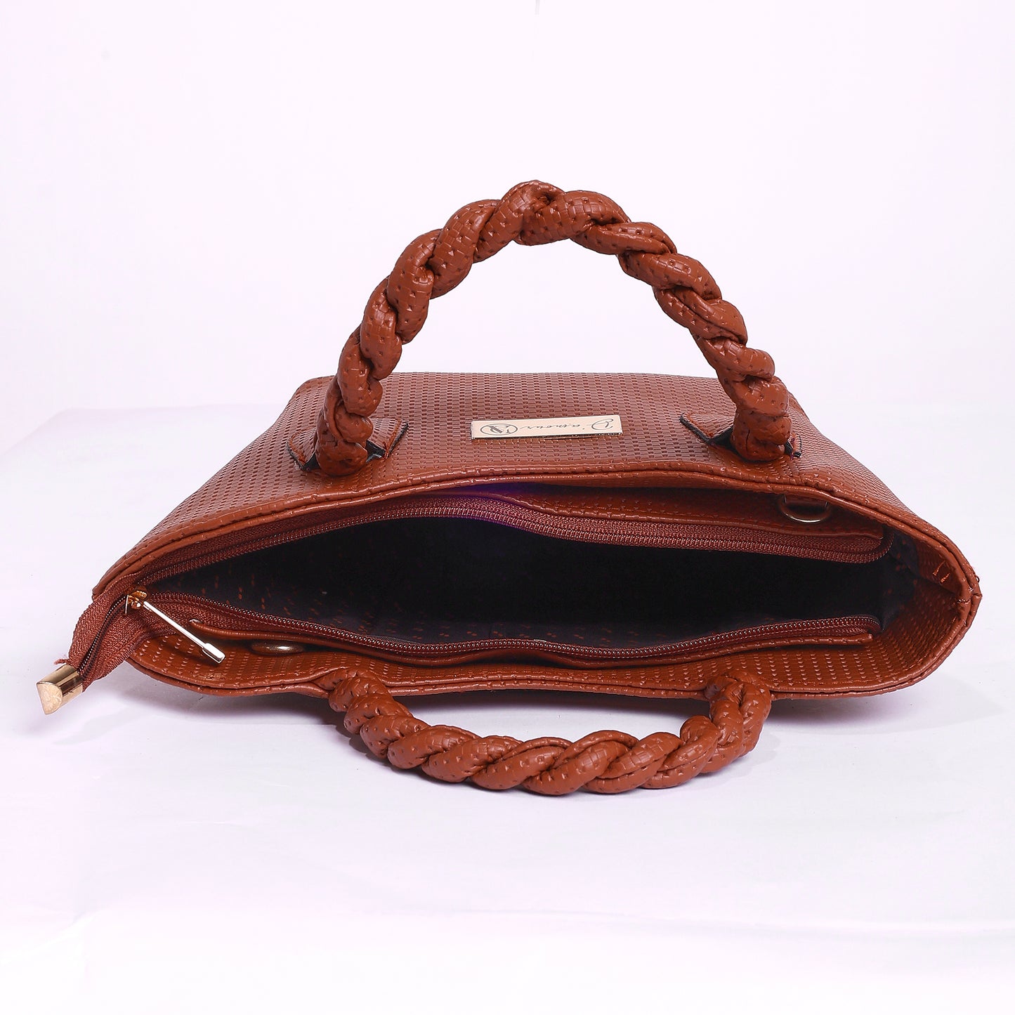 Woven Wedge Tan Brown
