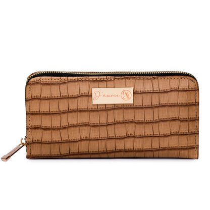 Croco Clutch Brown