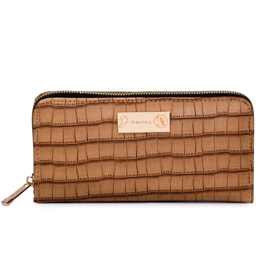 Croco Clutch Brown