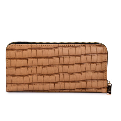 Croco Clutch Brown