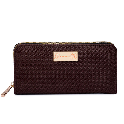 Chevron Clutch Dark Brown