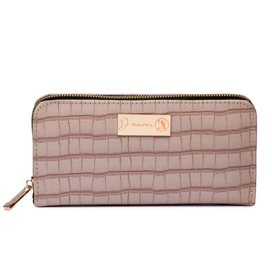 Croco Clutch Beige