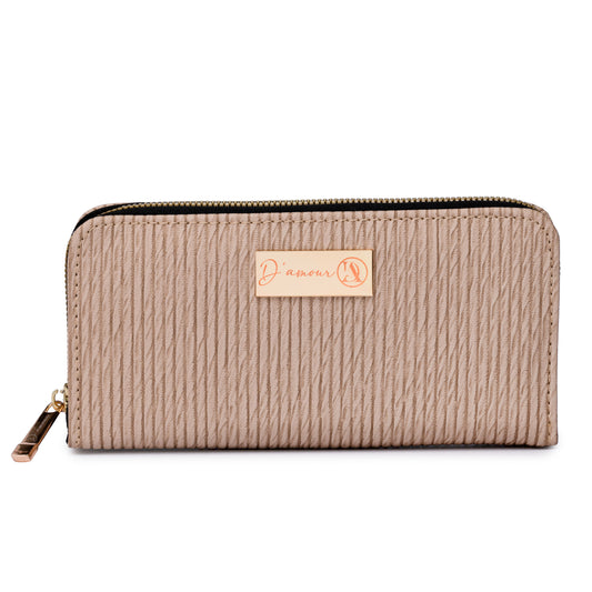 Groove Clutch Beige