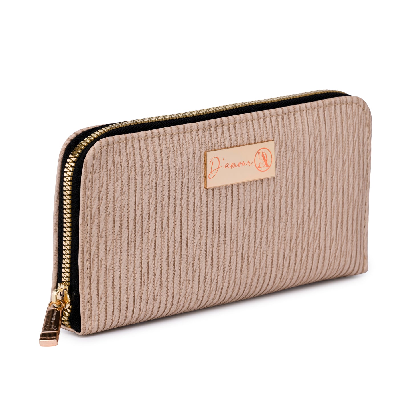 Groove Clutch Beige