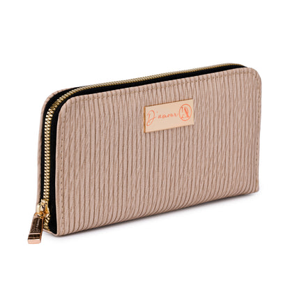 Groove Clutch Beige