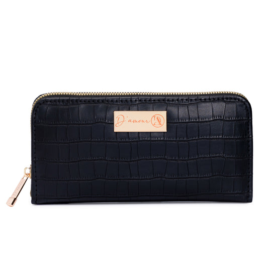 Croco Clutch Black