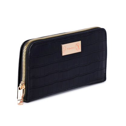 Croco Clutch Black
